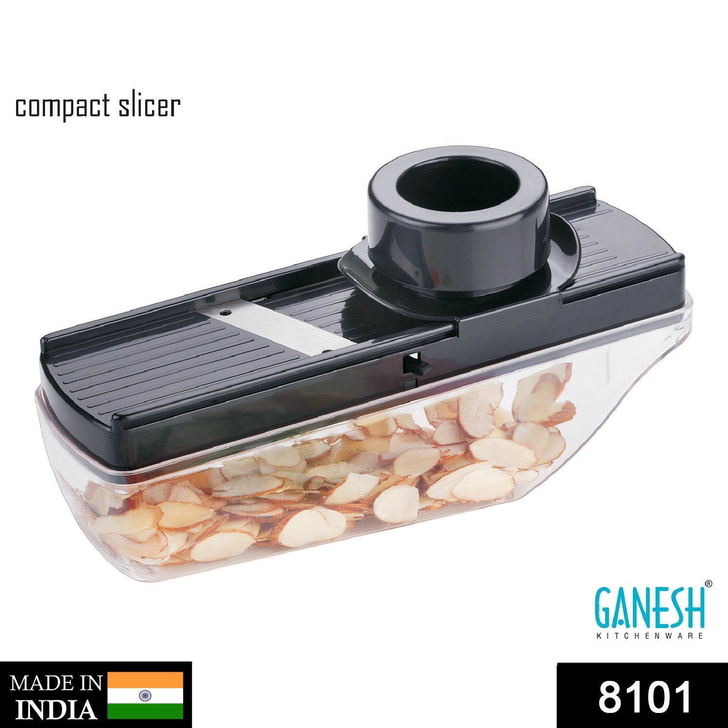 Ganesh Plastic Vegetable Slicer Cutter, Black - Springkart 