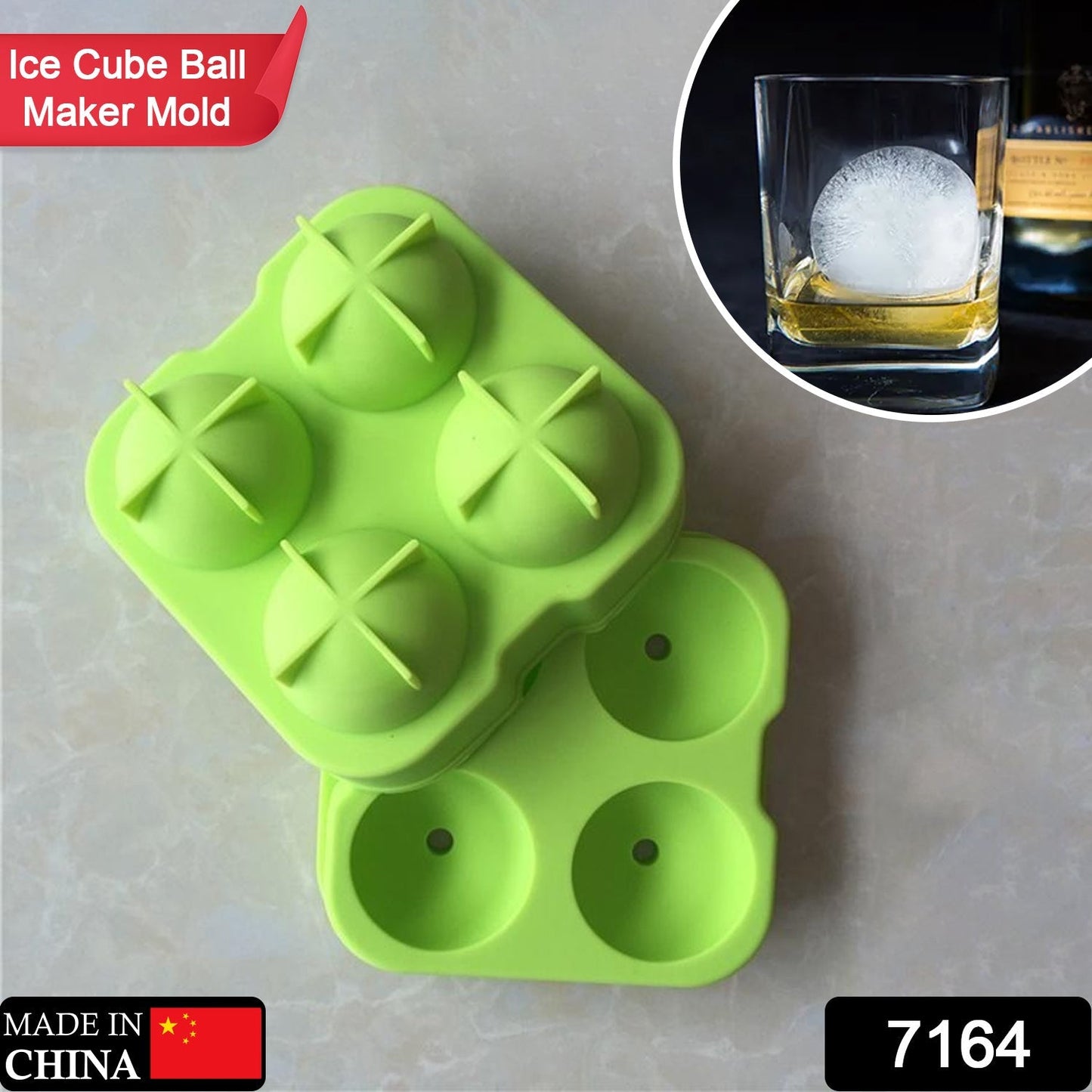 Ice Trays for Freezer Whiskey Ice Cube Plastic Ball Maker Mold Sphere Mould 4 Holes New Ice Balls Party Brick Round Tray Bar Tool ice for Whiskey - Springkart 