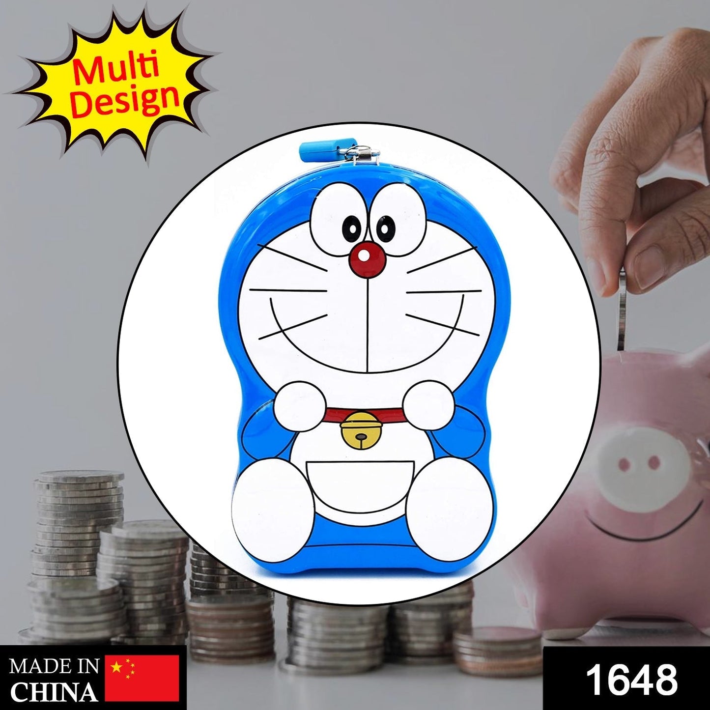Cartoon Character Metal Piggy Bank Coin Box Money Box - Springkart 