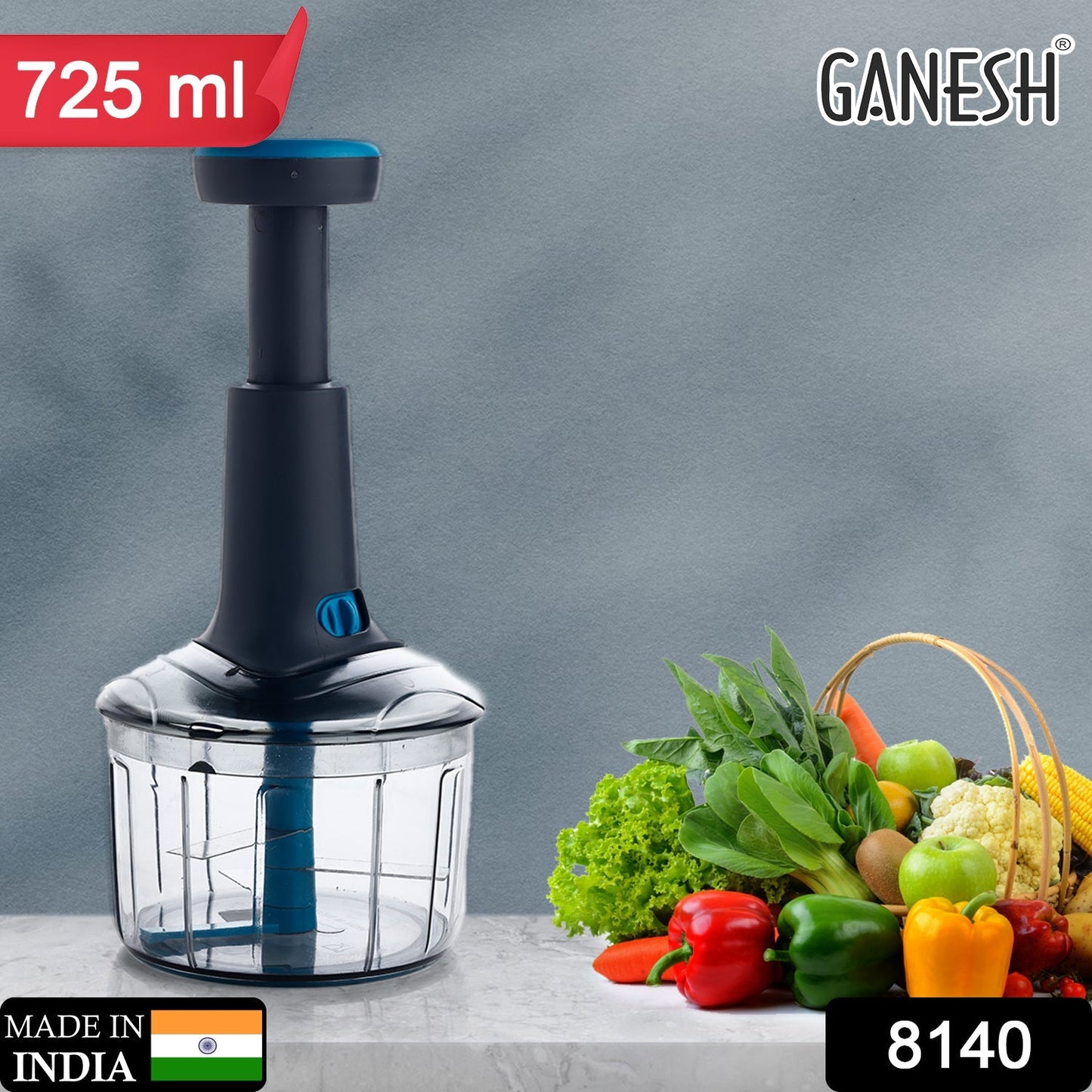 Ganesh Bingo Lock-Unlock Push Chopper ( 725ML ) - Springkart 