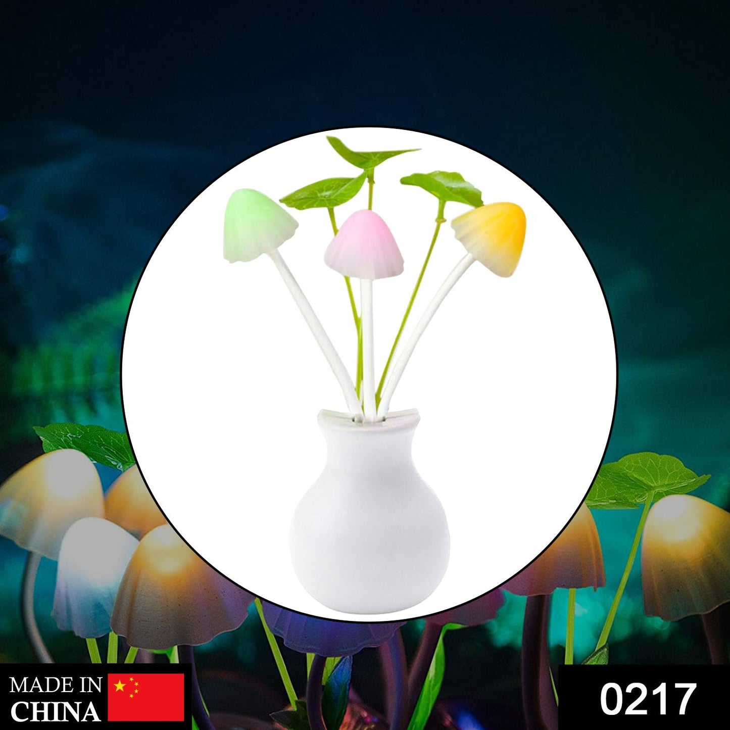 LED Dream Night Light, Auto ON / Off Sensor Mushroom Lamp (Multicolor) - Springkart 