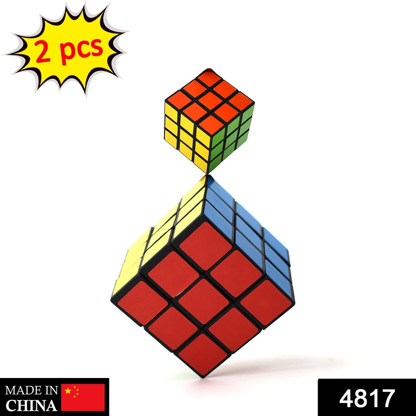 Plastic Fancy 3x3 Small Cube Puzzles Game - 2 Pieces (Multicolour) - Springkart 