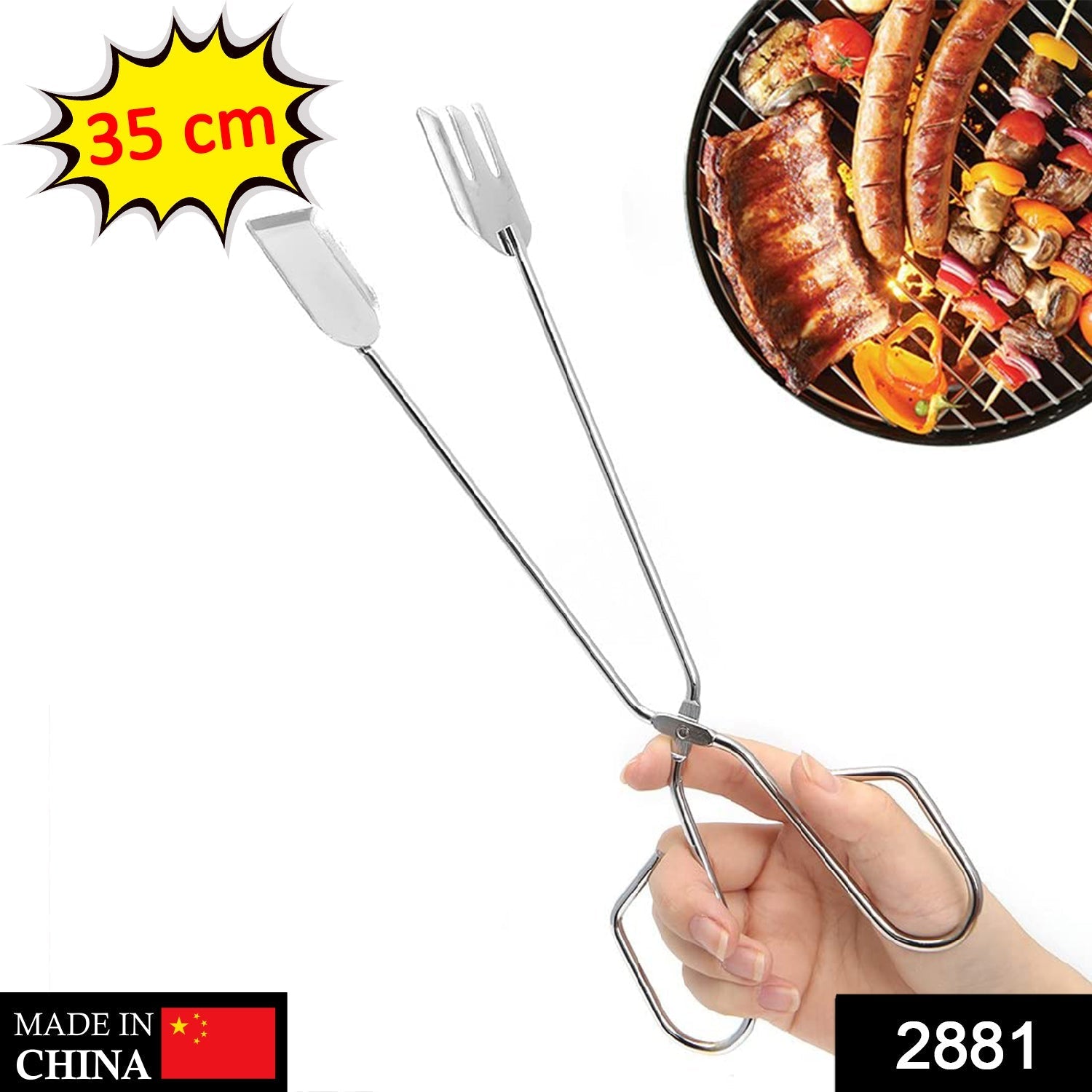 Multi functional Metal BBQ Clip Tongs Clamp for Garbage Charcoal Serving Tools - Springkart 
