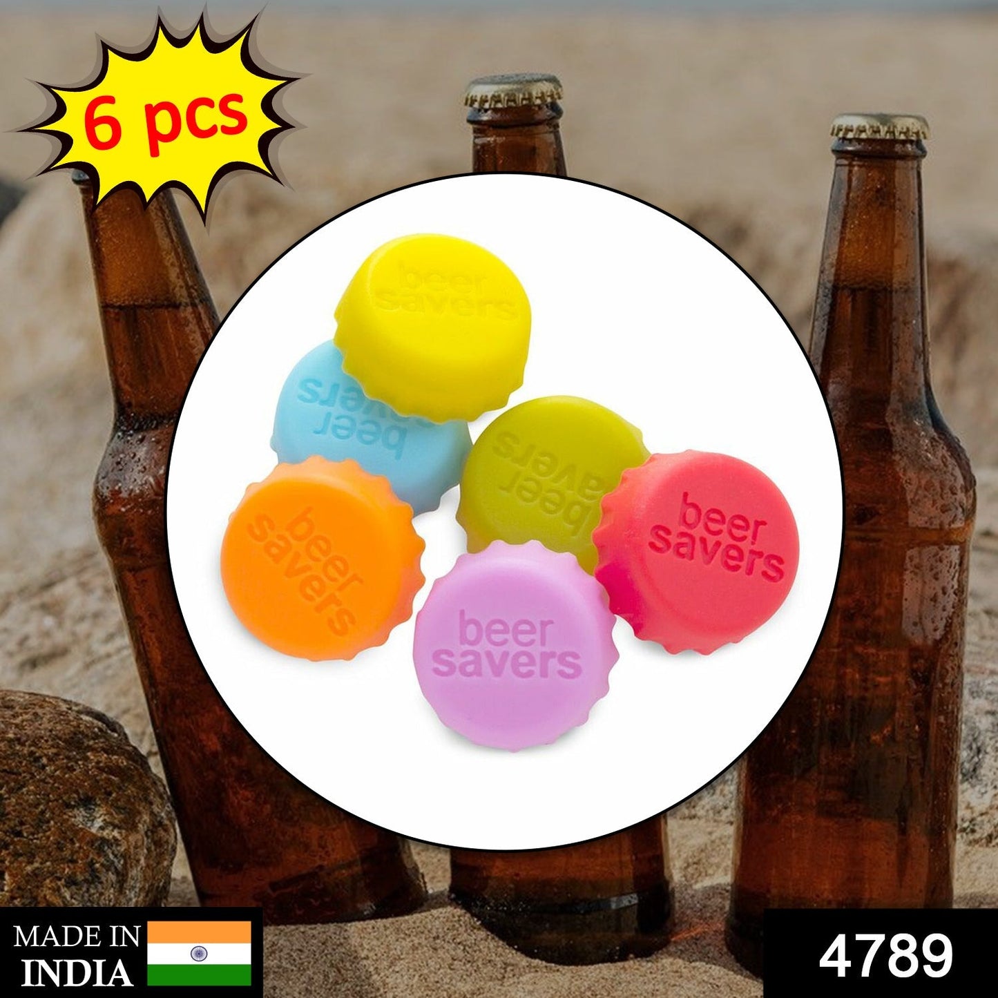 Beer Savers Caps for Soda & Bottles (6-Piece) - Springkart 