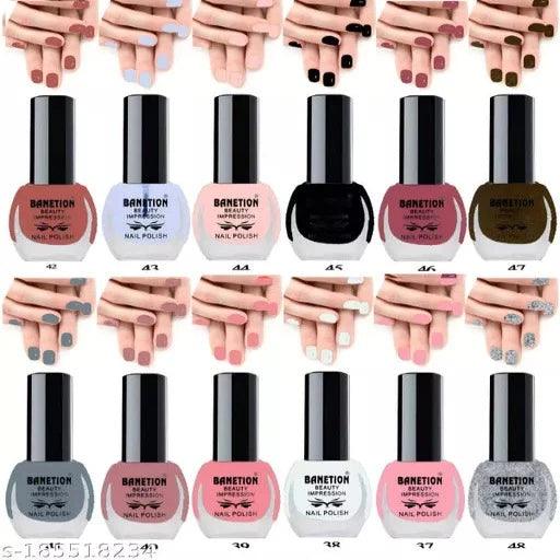 New Gel Matte Colors Exclusive Collection Nail Polish For Trendy Girls & Women Combo 12 - Springkart 