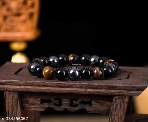Triple Protection Bracelet Hematite Black Onyx Tiger Eye Stone Bracelets Bring Luck and Prosperity for You