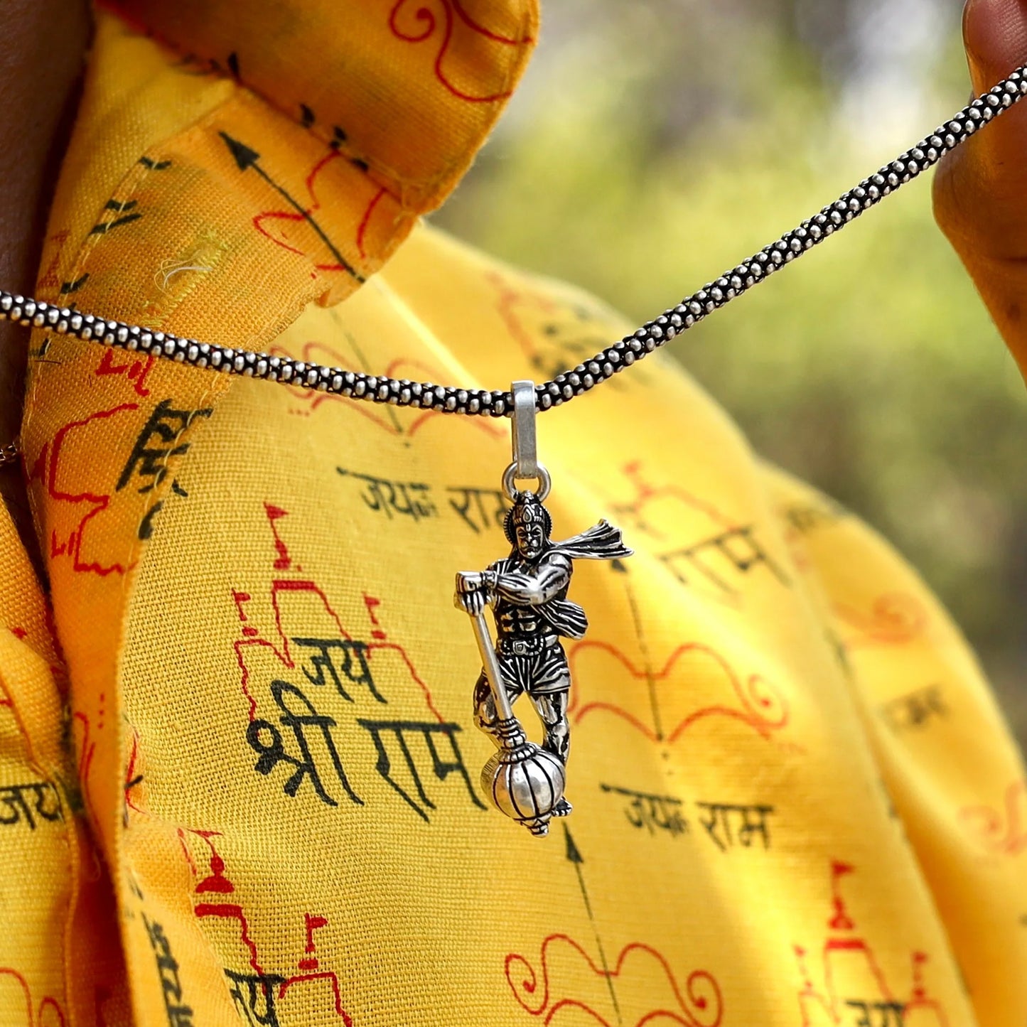 Hanuman Ji Pendant With Gada Religious Jewellery For Men And Women (1 Pc) - Springkart 