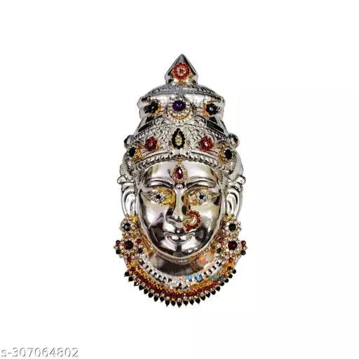 Decorative Silver Ammavari Face - Varalakshmi face - Amman Face - Laxmi Mukhota - Springkart 