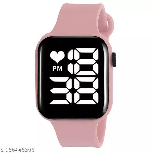 New Luxurious 100% Waterproof Fashion Silicone Pink Colored LED Dial Watch - Springkart 