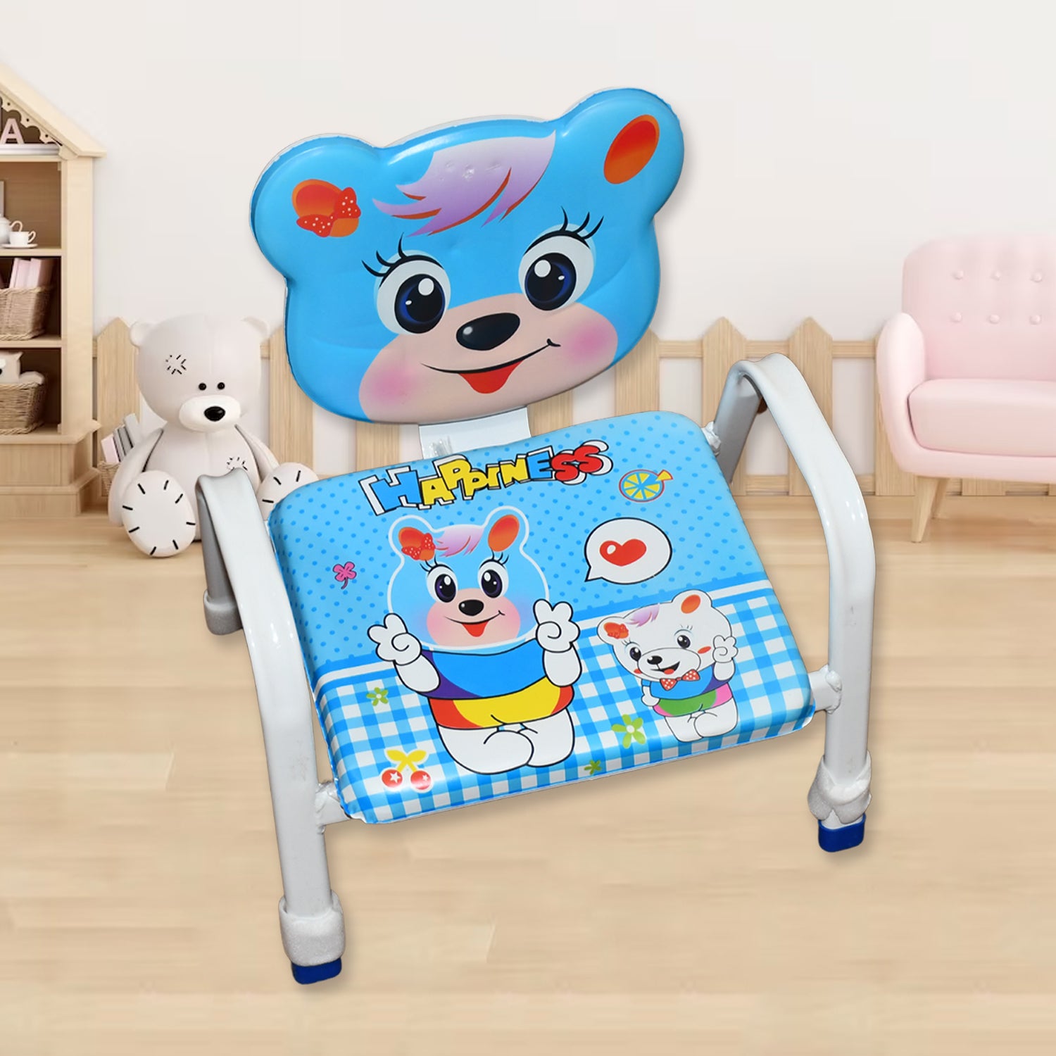 Cartoon Baby Chair Strong Steel Cushion Comfortable Baby Chair High Quality Chair (1 Pc) - Springkart 