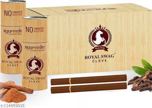 ROYAL SWAG Ayurvedic & Herbal Cigarette, Clove Flavour Smoke Tobacco Free Cigarettes Helps in Quit Smoking