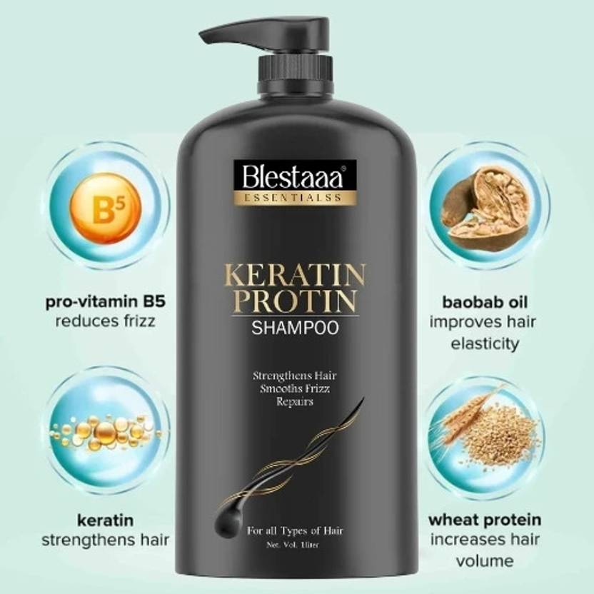 blestaaa essentialss ARGAN Keratin Smooth Shin And Shampoo For Men And Women...  (2 L)