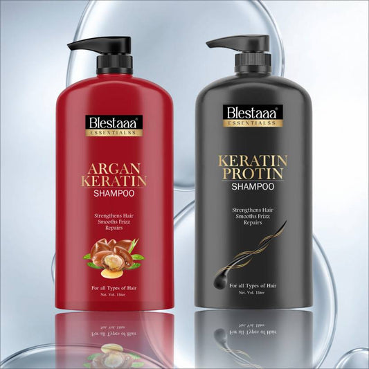 blestaaa essentialss ARGAN Keratin Smooth Shin And Shampoo For Men And Women...  (2 L)