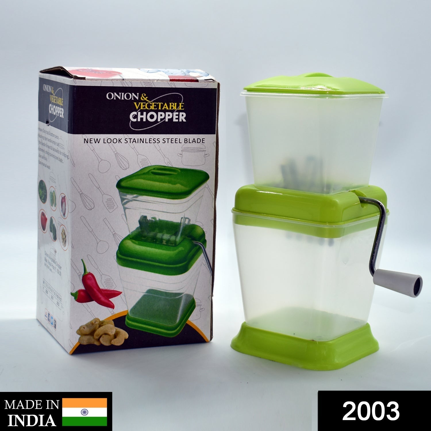 Small Onion Chopper & Vegetable Chopper Quick Cutter with Rotating Blade - Springkart 