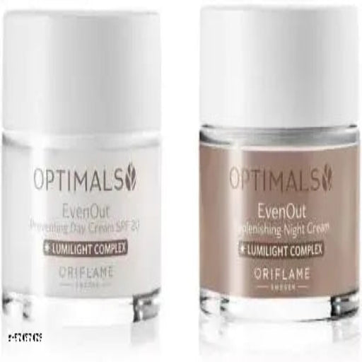 Oriflame OPTIMALS Even Out Preventing Day Cream AND NIGHT CREAM SPF 20 100 ml pack of 2