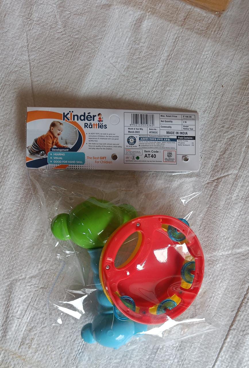 AT40 2Pc Rattles Baby Toy and game for kids and babies for playing and enjoying purposes. - Springkart 