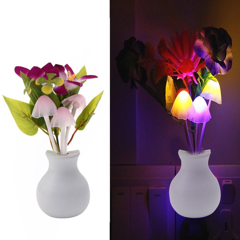 217 Led Dream Night Light Auto Onoff Sensor Mushroom Lamp (Multicolor)