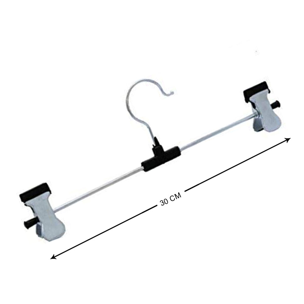 Hangers with 2-Adjustable Anti-Rust Clips (Pack of 12) - Springkart 