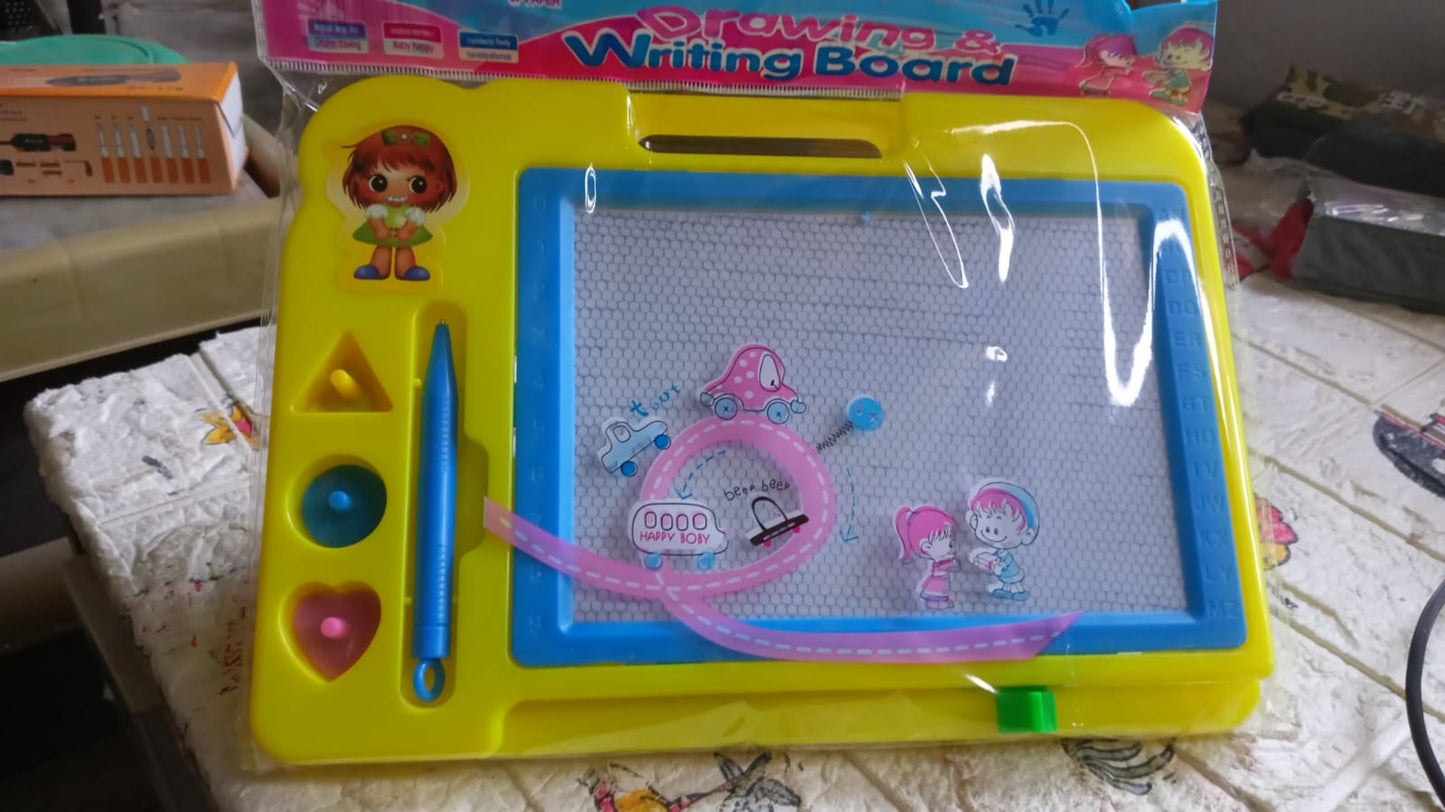 Children Magic Slate Pen Doodle Pad Erasable Drawing Easy Reading Writing Learning Graffiti Board Kids Gift Toy Magnetic Painting Sketch Pad for Baby Children (1 Pc Mix Color) - Springkart 