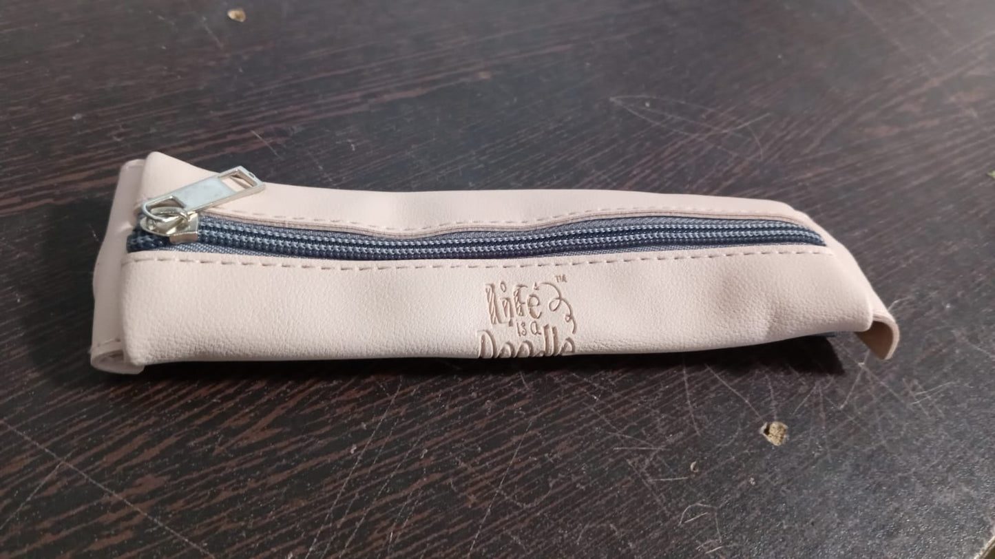 Leather Pencil Case high-quality leather pencil pouch ideal of School (1Pc) - Springkart 