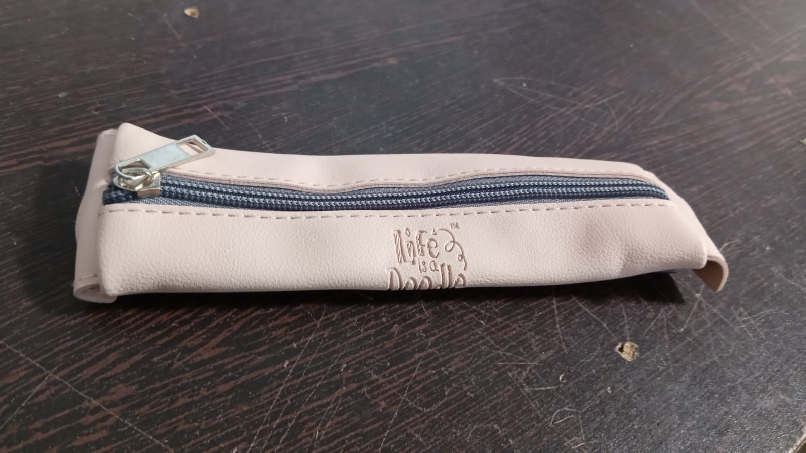 Leather Pencil Case high-quality leather pencil pouch ideal of School (1Pc) - Springkart 