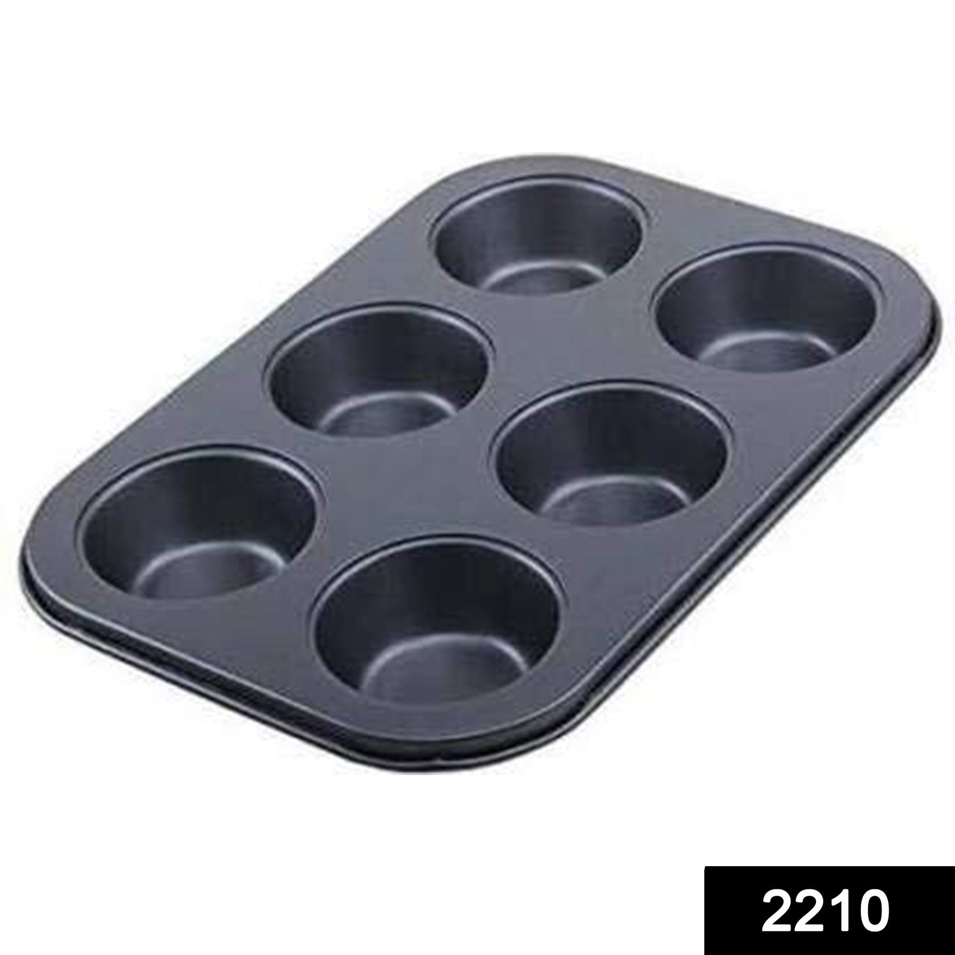 Non-Stick Reusable Cupcake Baking Slot Tray for 6 Muffin Cup - Springkart 