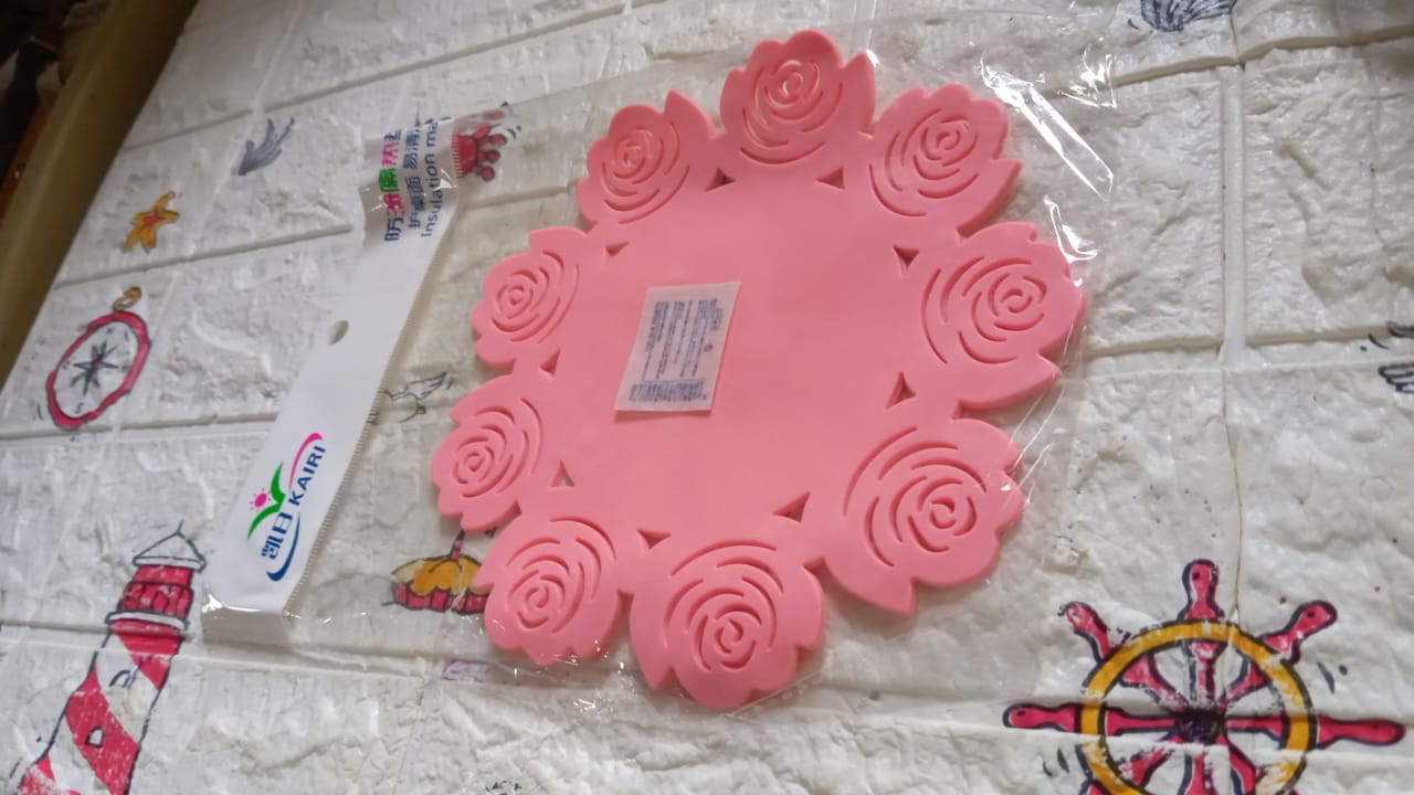 Multifunctional Placemat: Plate & Cup Mat in One (Rose/Circular) - Springkart 