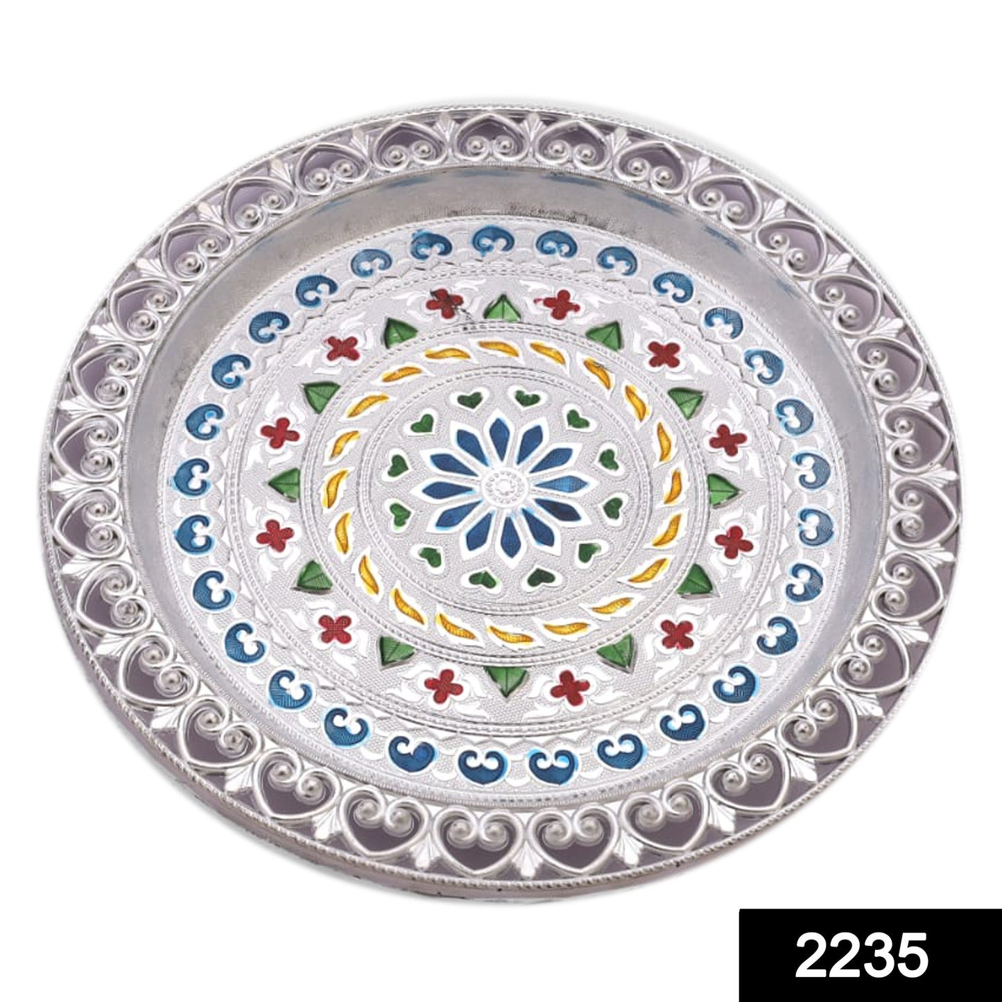 Silver Plated Pooja Thali - Springkart 