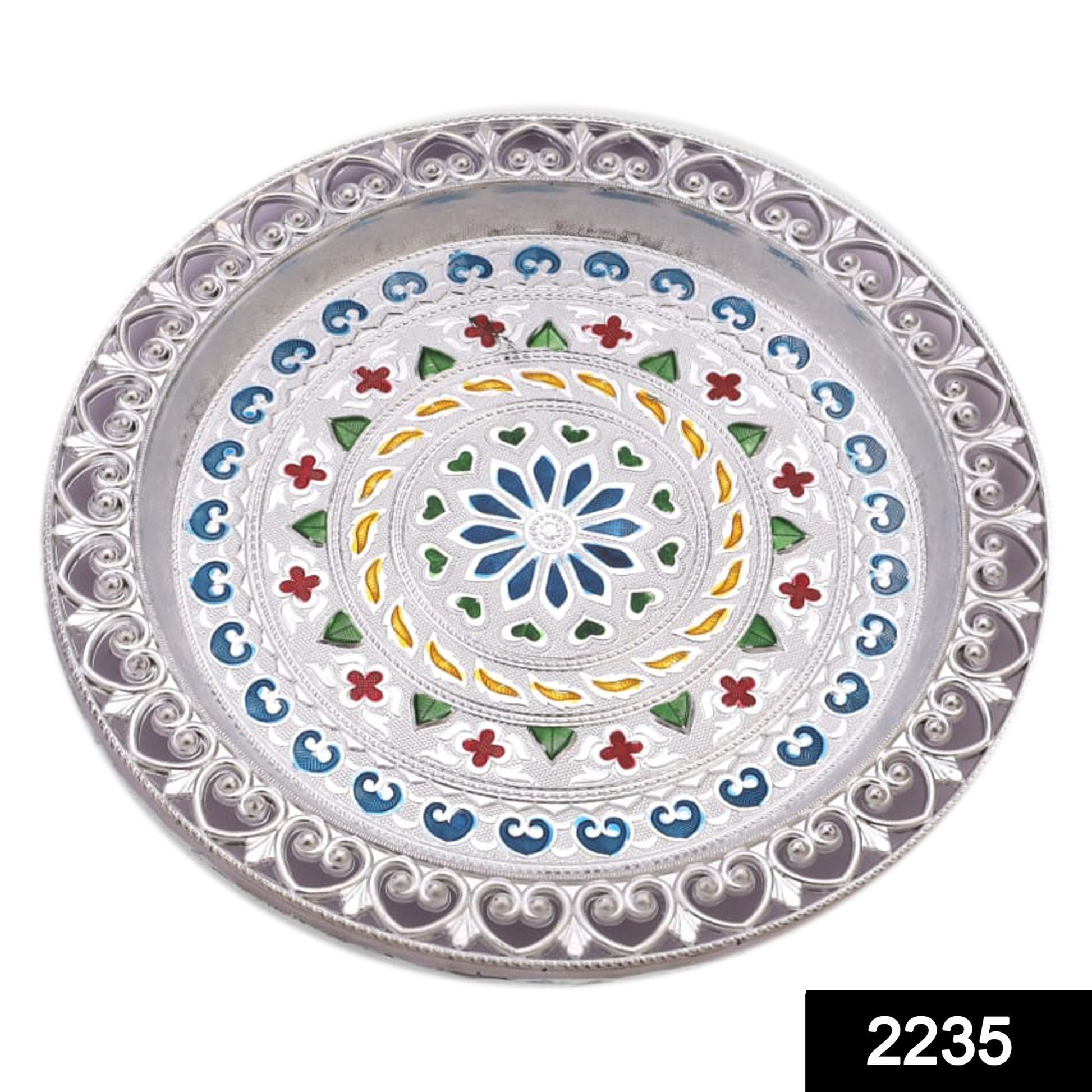 Silver Plated Pooja Thali - Springkart 