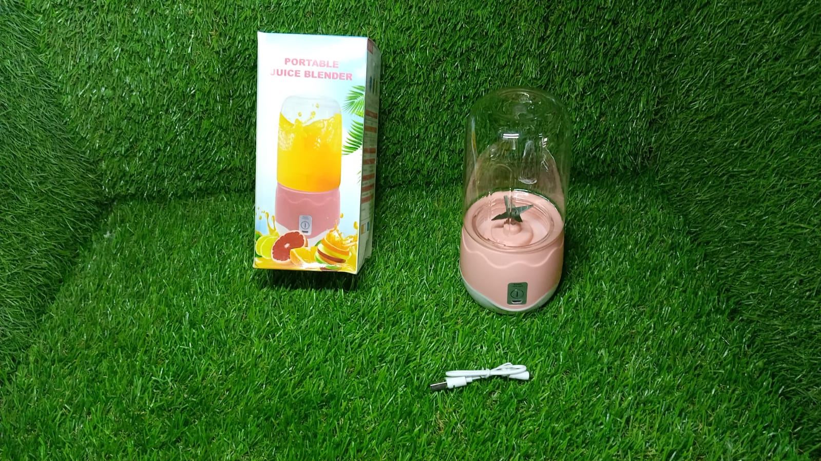 Portable Blender, Personal Blender Juicer Cup, Mini Handheld Blender with 4 Blades, Mixer for Fruit Shakes and Smoothies, Portable Juicer (Multicolor) - Springkart 
