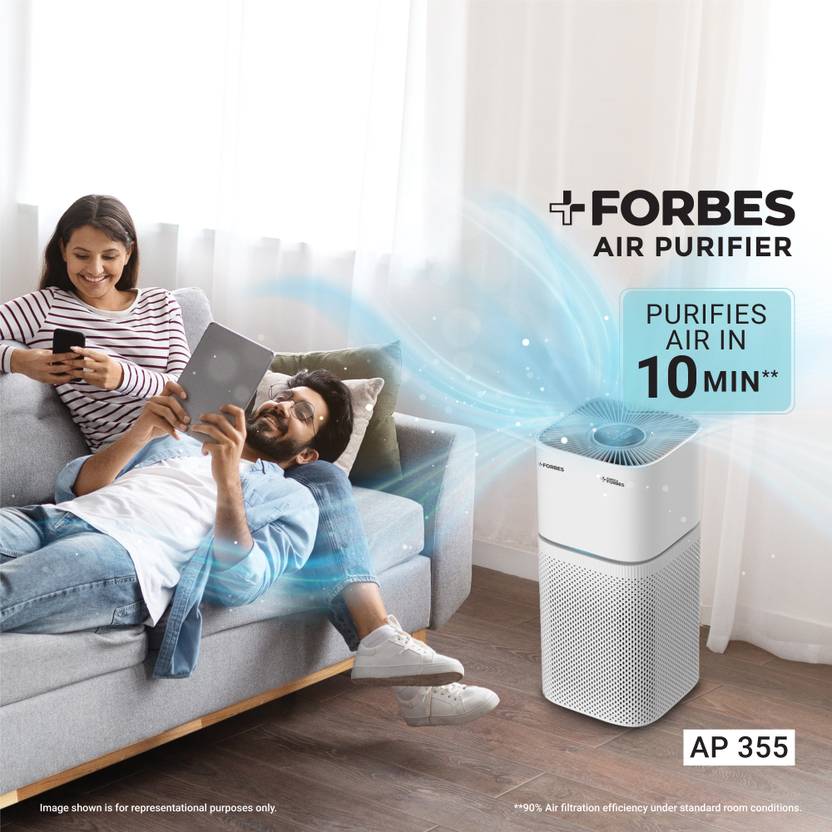 EUREKA FORBES AP 355 4-Stage HEPA & Surround 360° Air Technology Portable Room Air Purifier  (White)