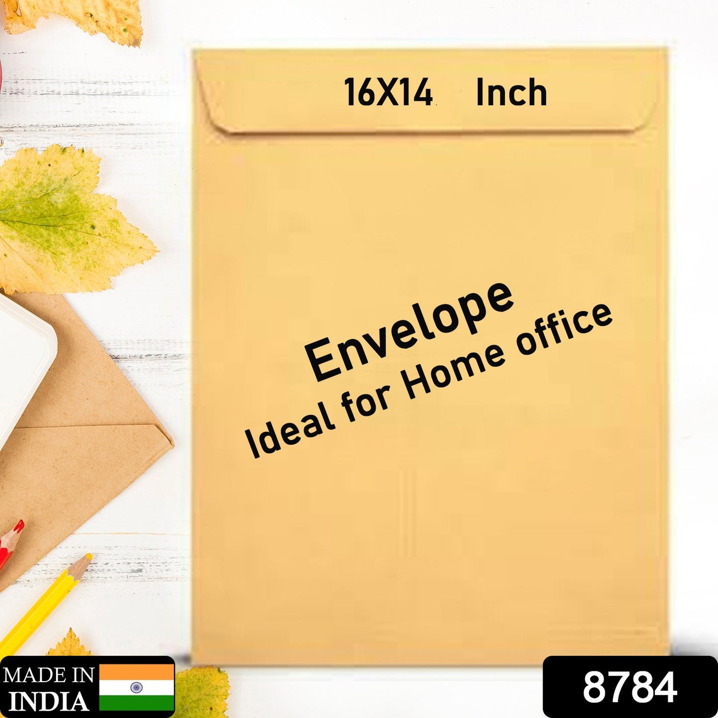 Kraft Envelopes, 16 x 14 Inch, Brown Envelopes, Envelopes, Card Envelopes, Kraft Paper Envelopes, Invitation Envelopes, Postcard Envelopes, Quick Self Seal, Stationery For General, Office (1 Pc ) - Springkart 