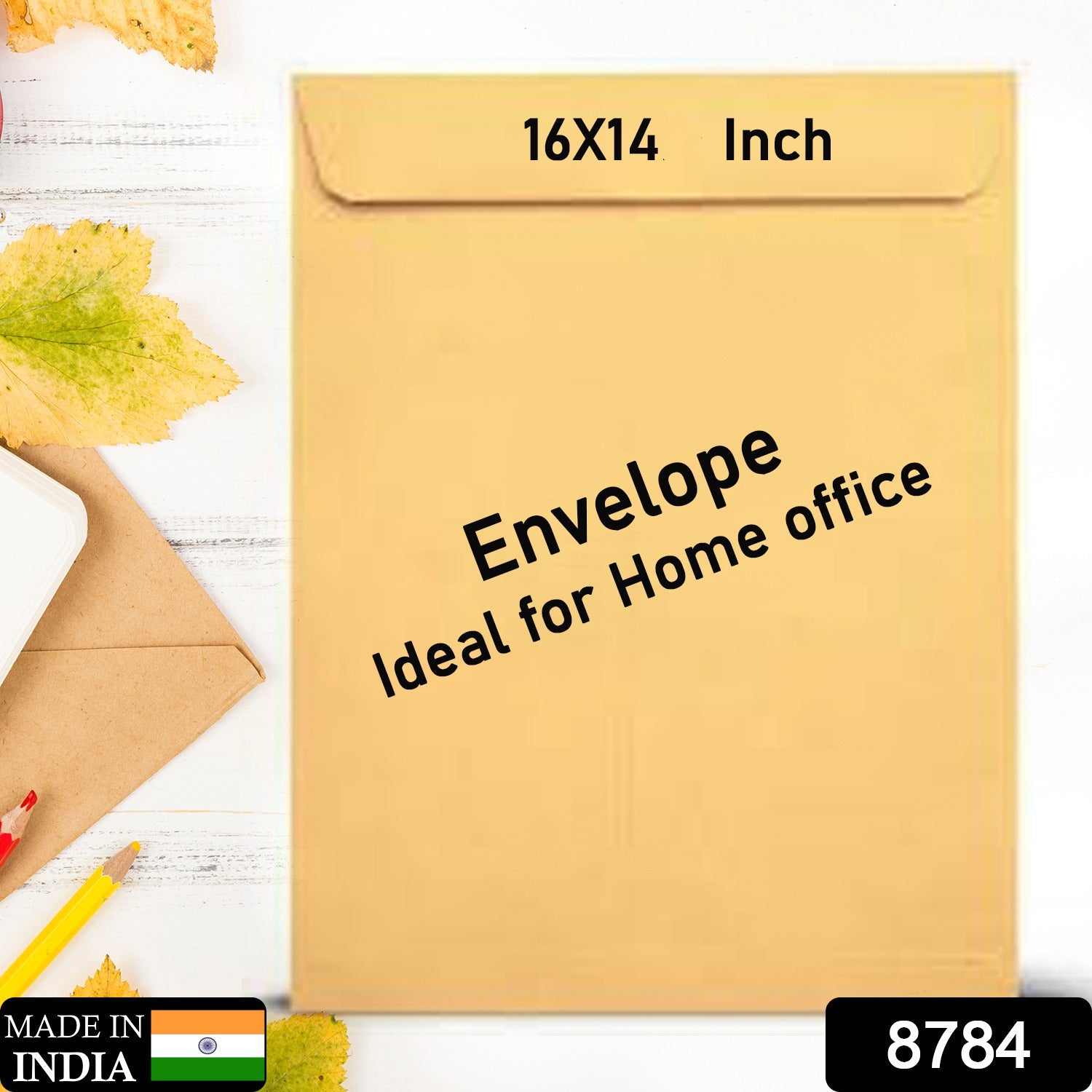 Kraft Envelopes, 16 x 14 Inch, Brown Envelopes, Envelopes, Card Envelopes, Kraft Paper Envelopes, Invitation Envelopes, Postcard Envelopes, Quick Self Seal, Stationery For General, Office (1 Pc ) - Springkart 