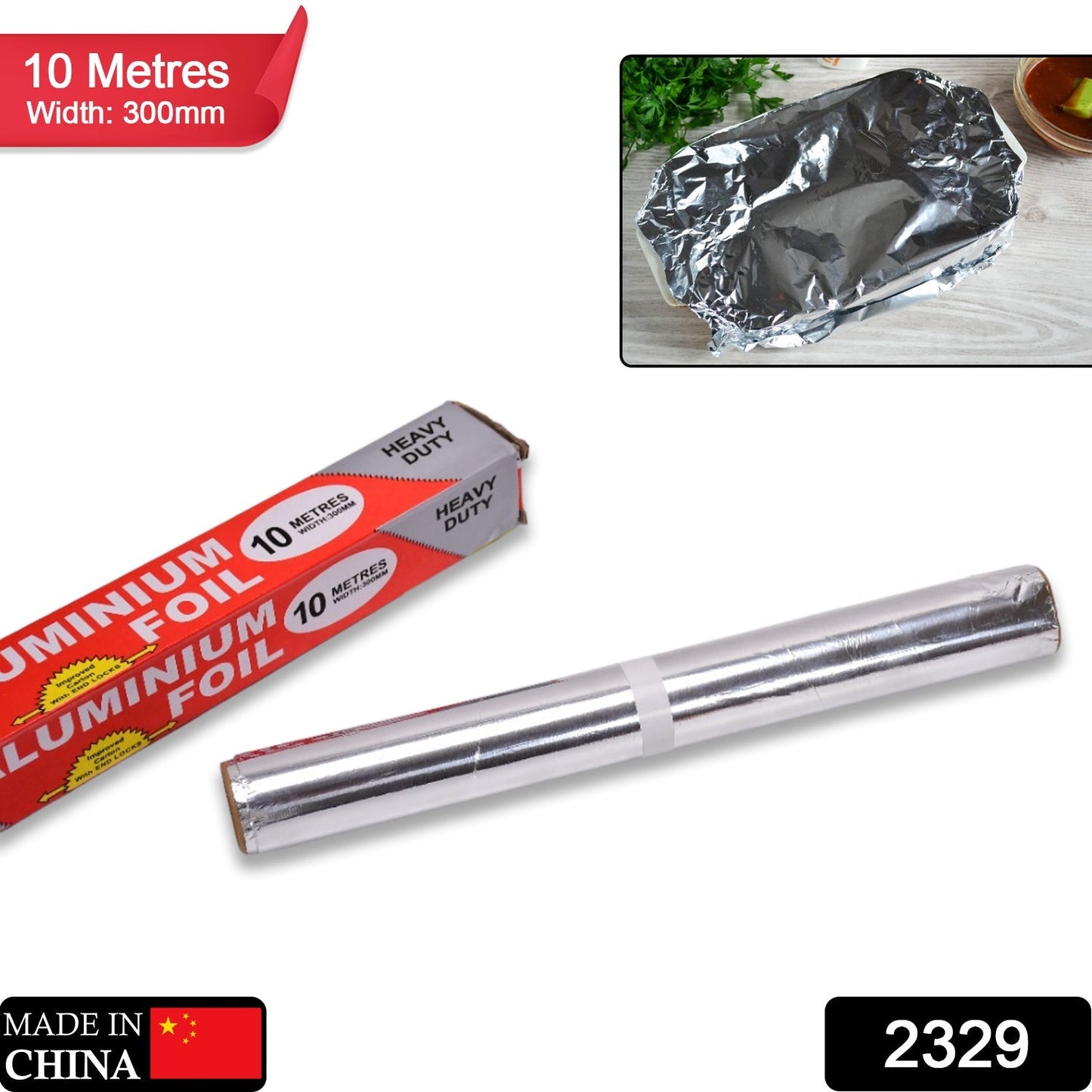 Aluminum Foil Roll Heavy Duty Non Stick Thick Aluminum Foil Sheet Baking Grilling Tool (10mX300mm) - Springkart 