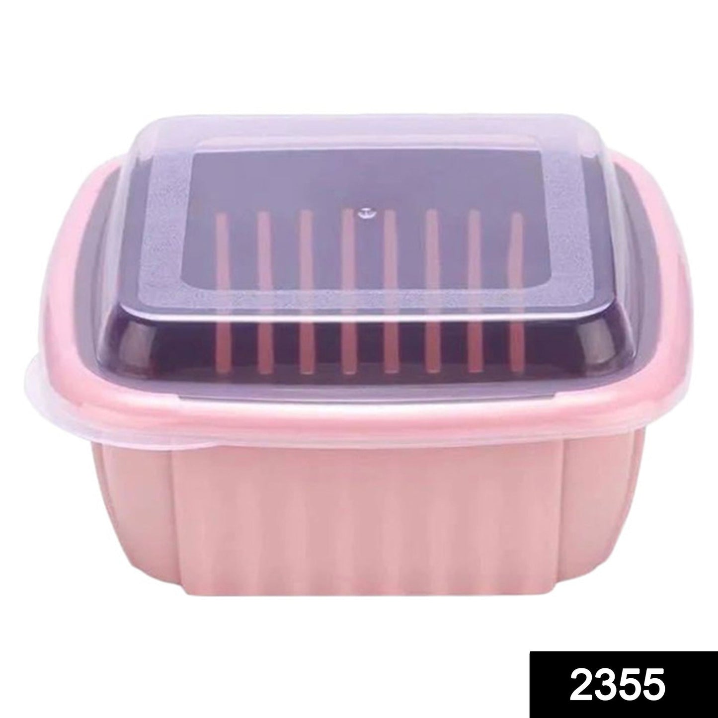 Double Layer Food Drainer Washing Basket with Collapsible Strainers Colander - Springkart 