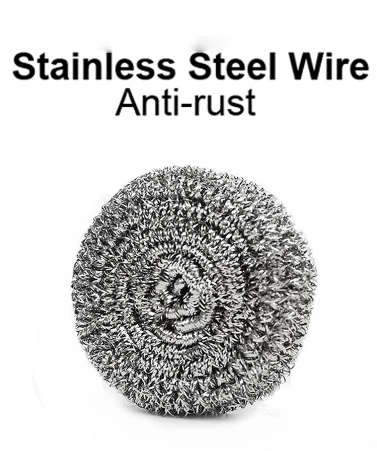 Round Shape Stainless Steel Scrubber (Pack of 6) - Springkart 