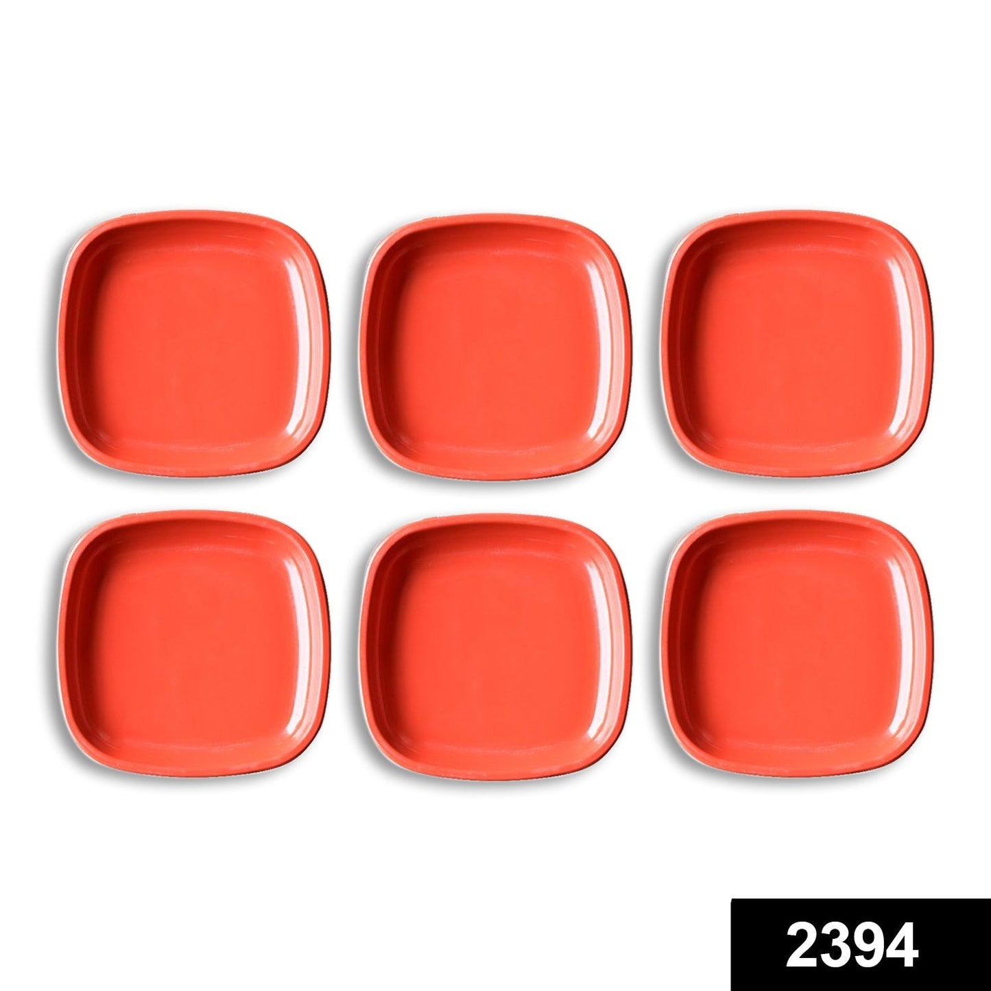 Microwave Safe Quarter Plates Square 6 Pcs, - Springkart 