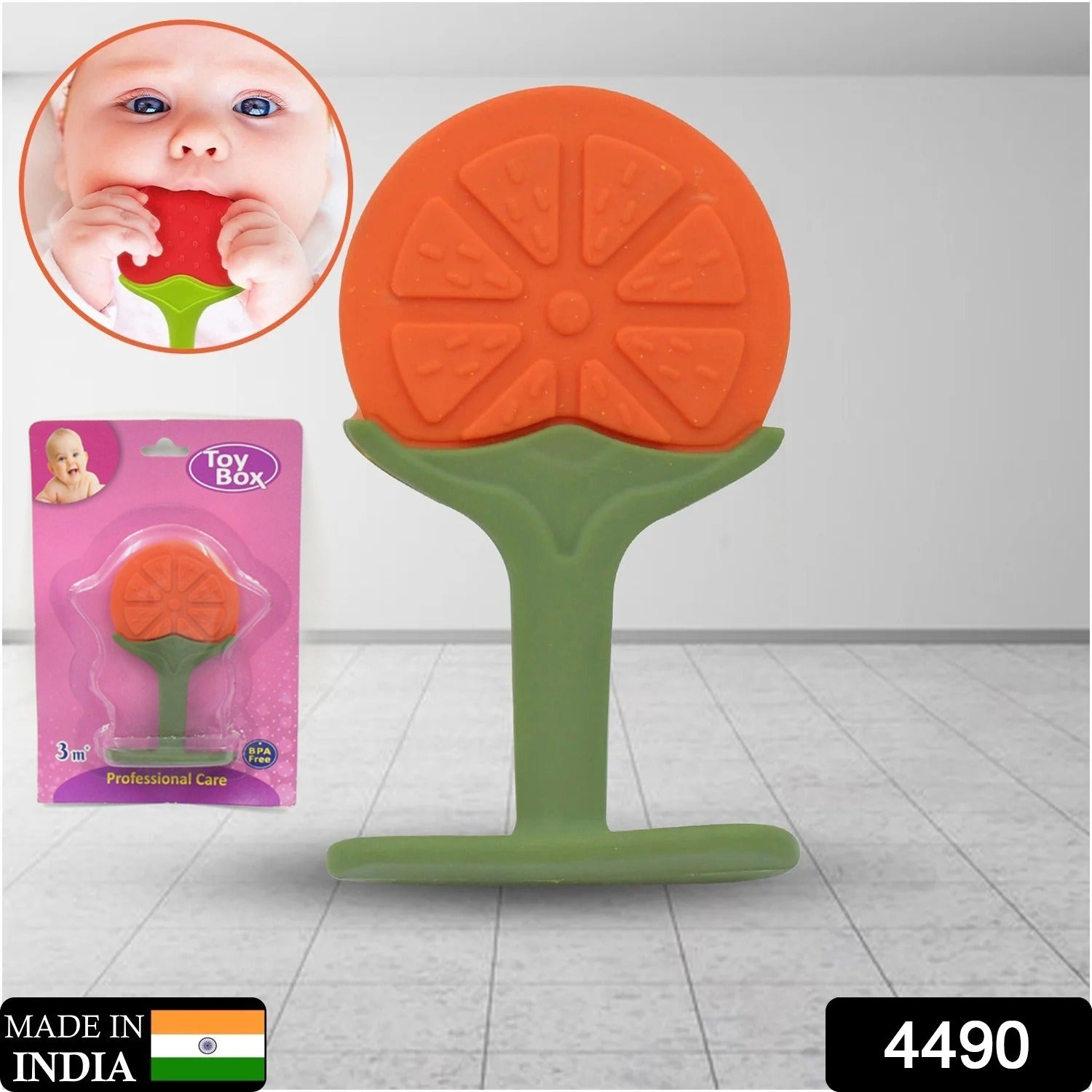 Silicone Fruit Teether Toy for Babies & Toddlers - Springkart 