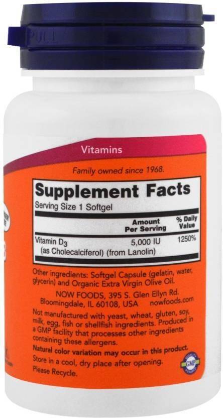 Now Foods Vitamin D-3 (240 x 1 g)