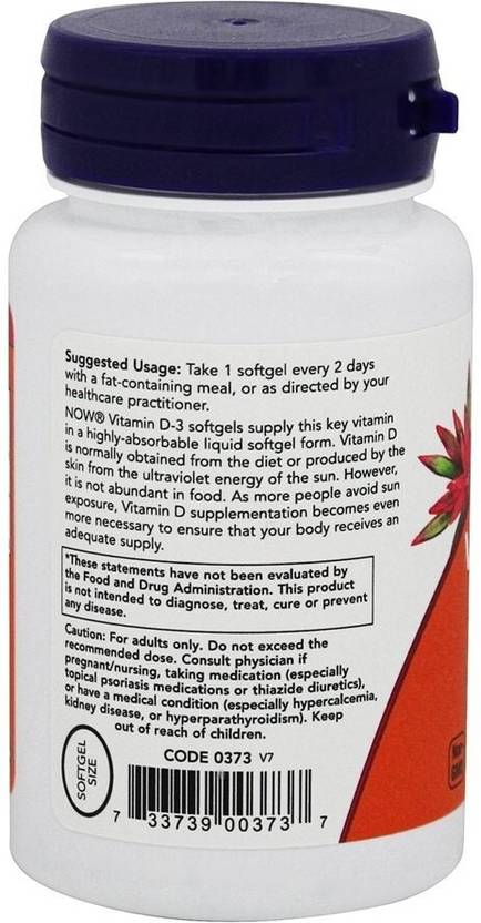 now Vitamin D3 - 5000 IU 240 softgels (240 No)
