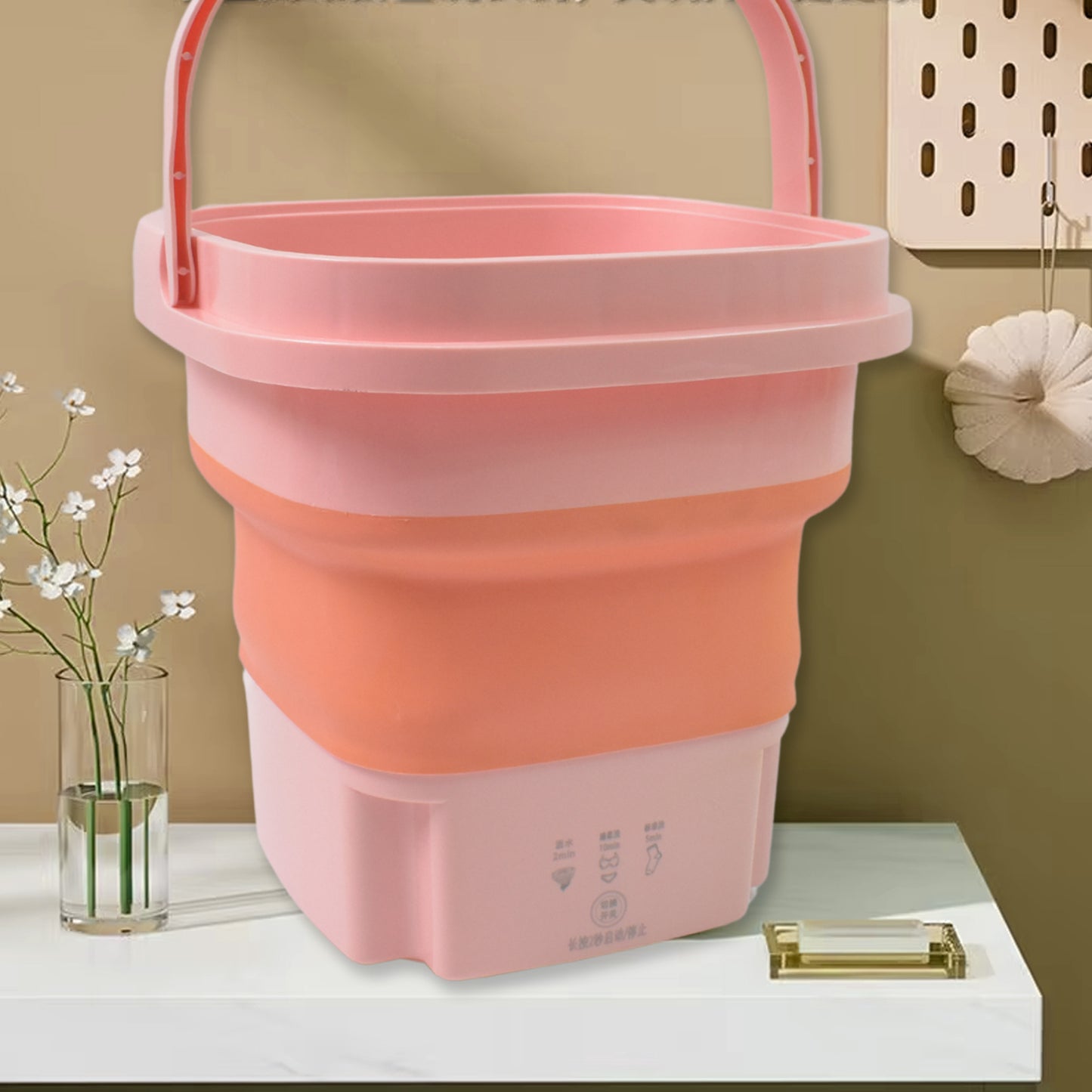 Portable Washing Machine Foldable Washer And Dryer Combo (1 Set Mix Color) - Springkart 