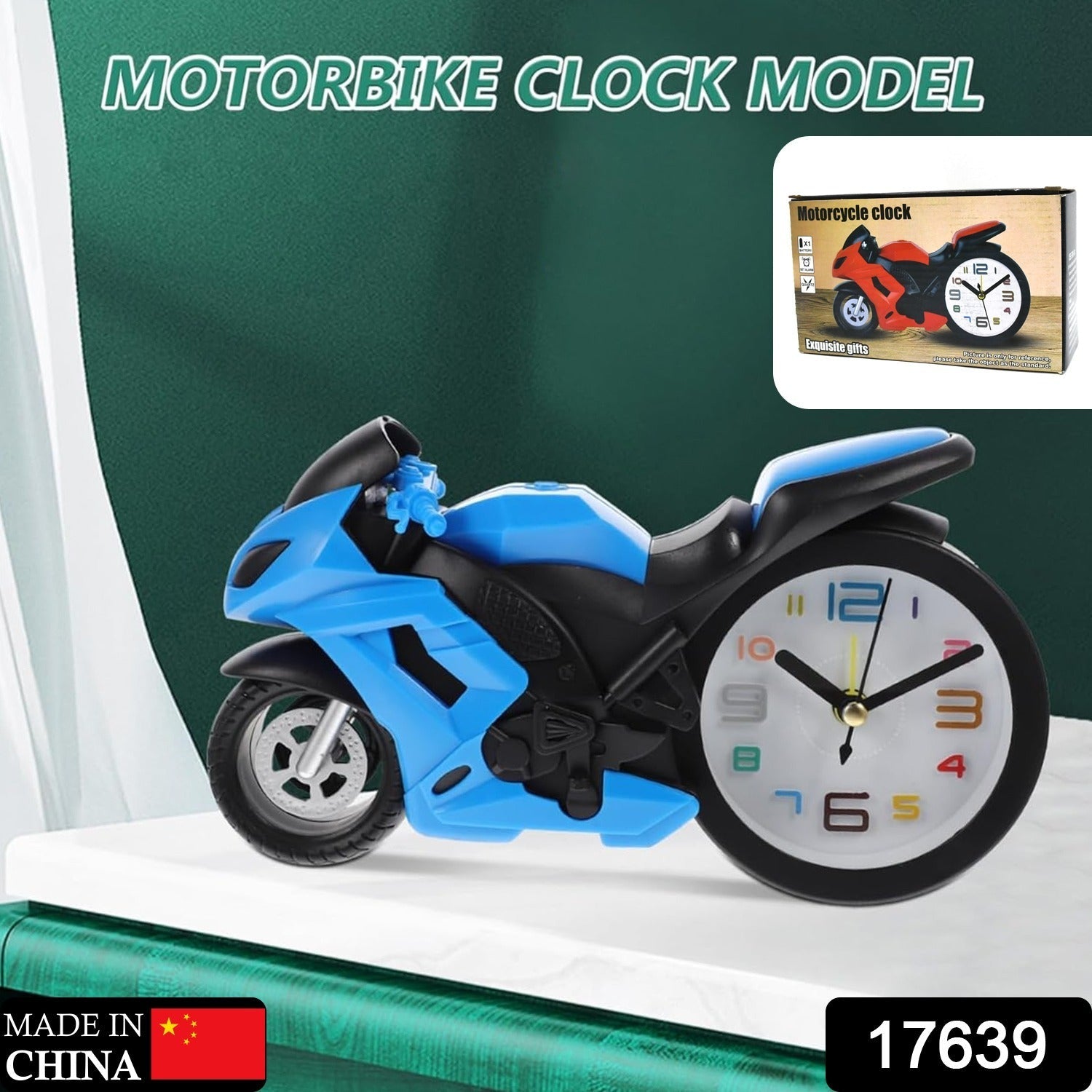 Fashioned Alarm Clock Novelty Retro Motorcycle / Motorbike Engine Style Clocks Alarm Clock Desktop Decoration Kids Gift - Springkart 