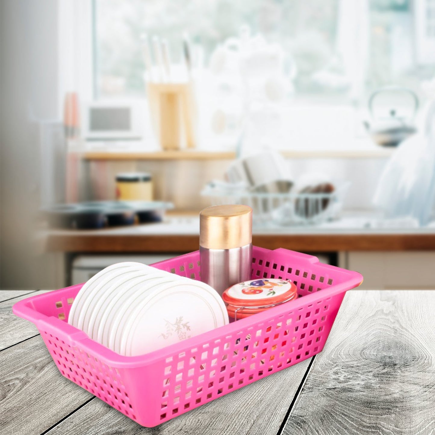 Plastic Medium Size Cane Fruit Baskets - Springkart 