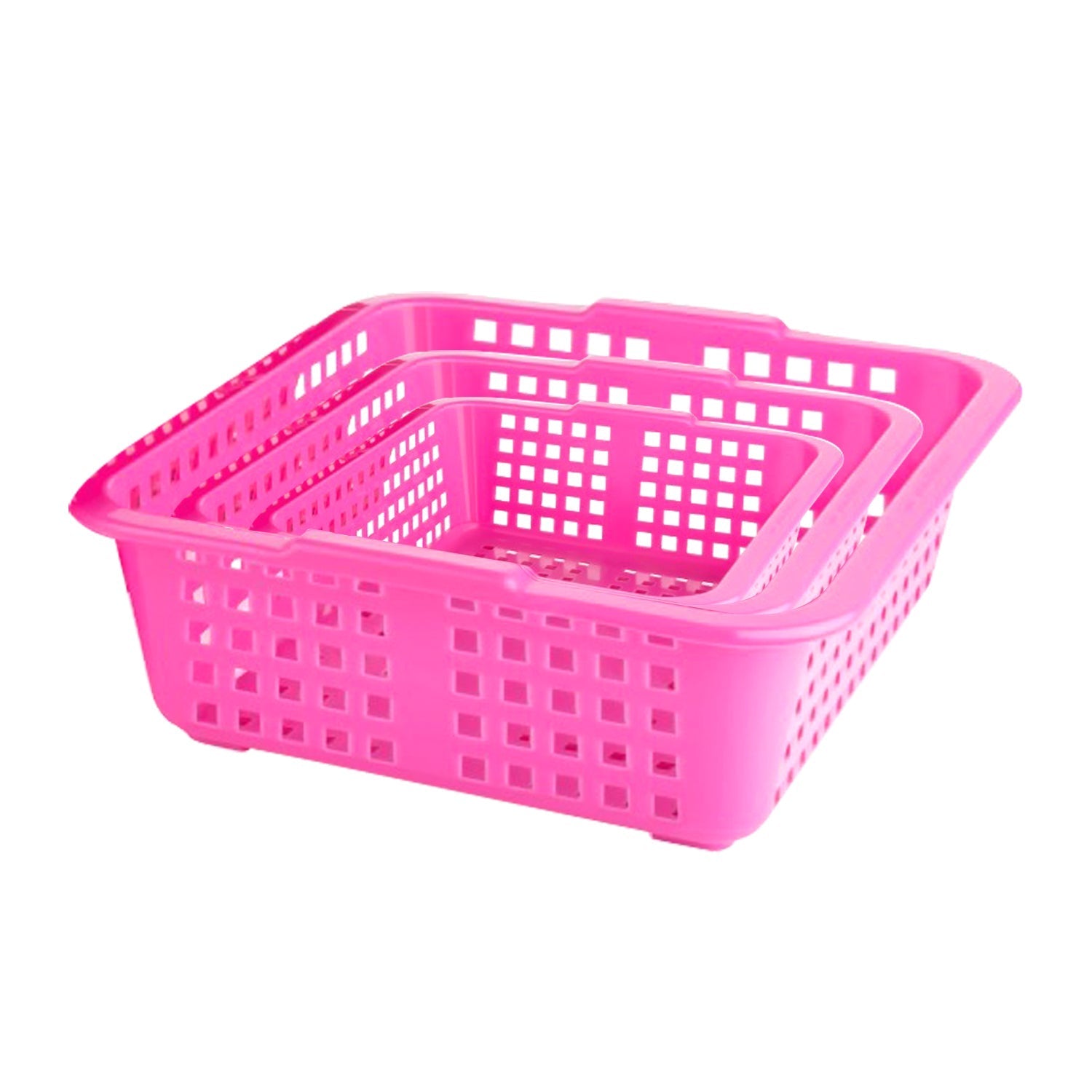 Plastic Multiple Size Cane Fruit Baskets (3 Size Large, Medium, Small) - Springkart 