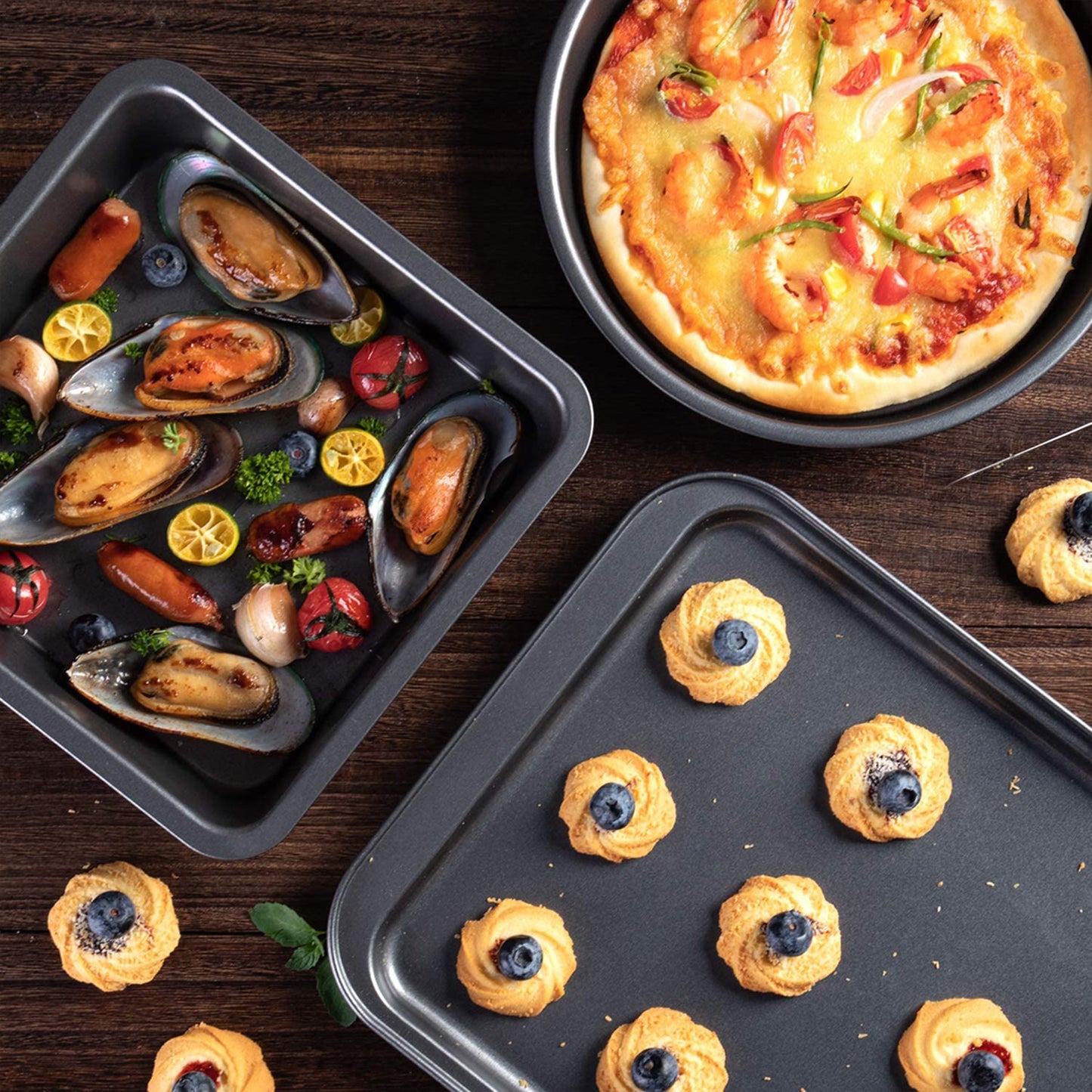 Carbon Steel Oven Bakeware Baking Set - Springkart 