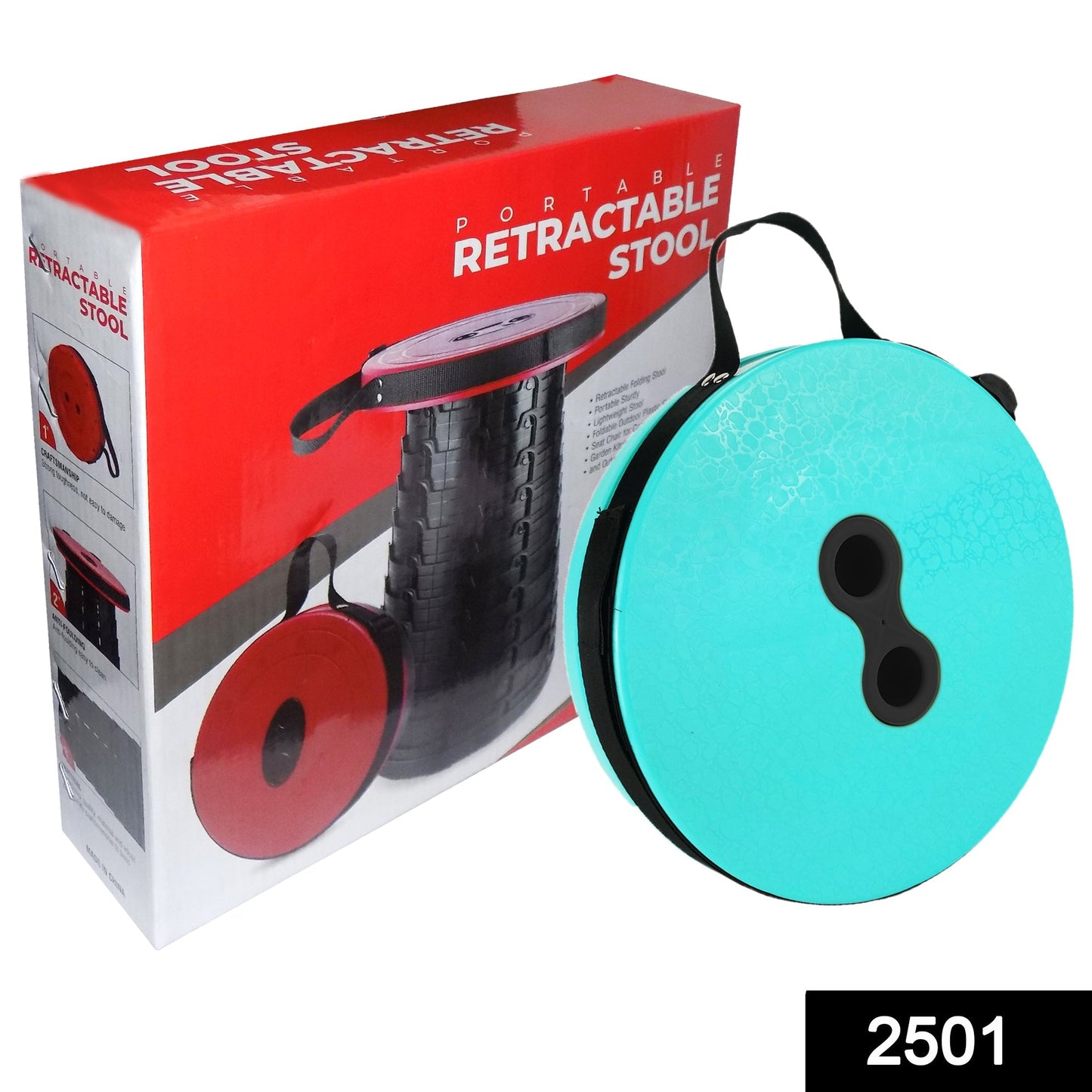 Foldable Height Adjusting Stool Space Saving Telescopic Stool (Mix Color) - Springkart 