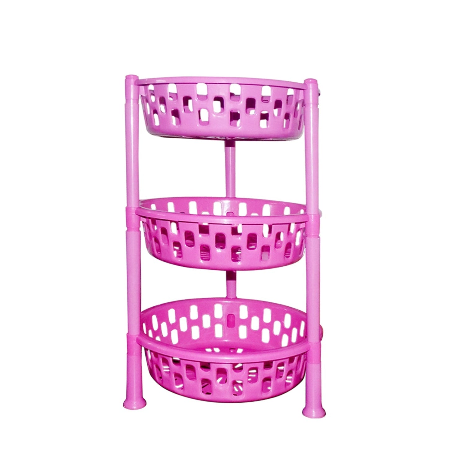 Round Multipurpose Plastic Storage Rack Organiser - Springkart 