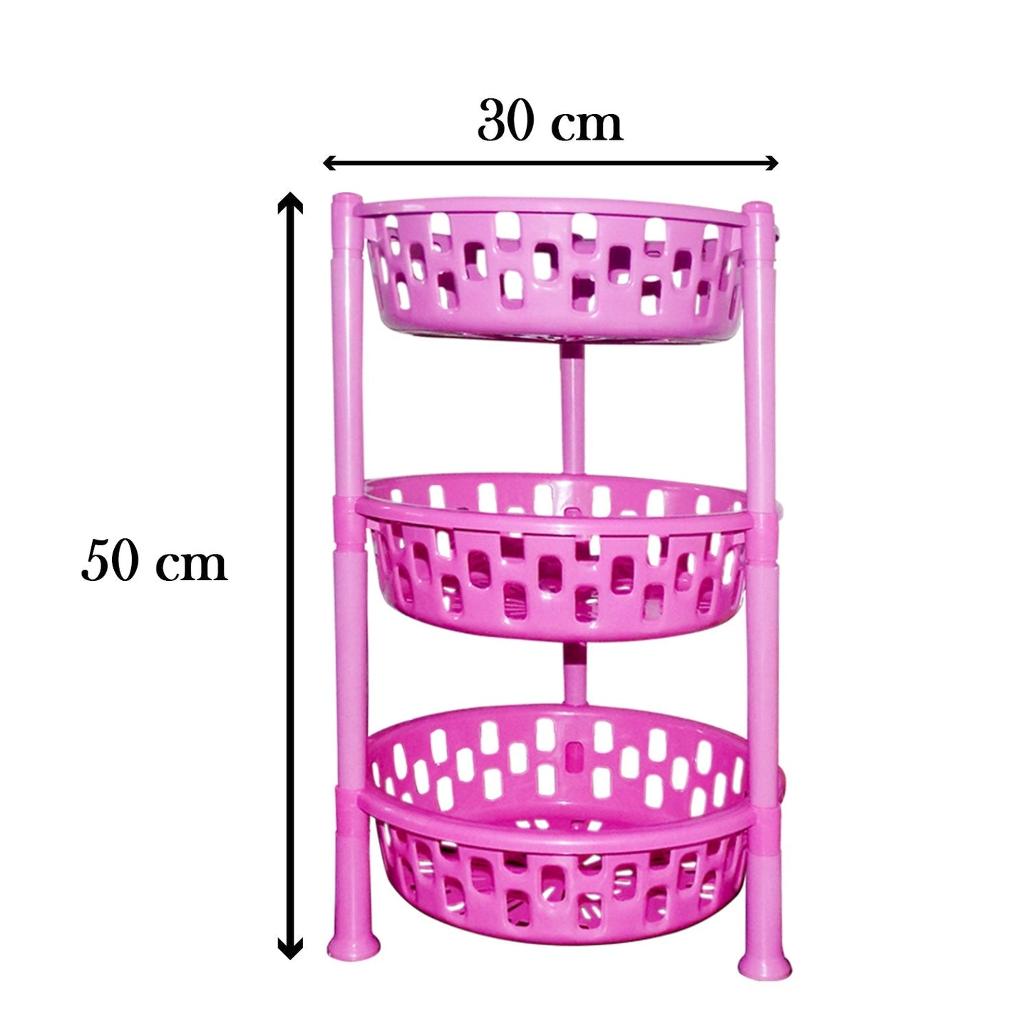 Round Multipurpose Plastic Storage Rack Organiser - Springkart 