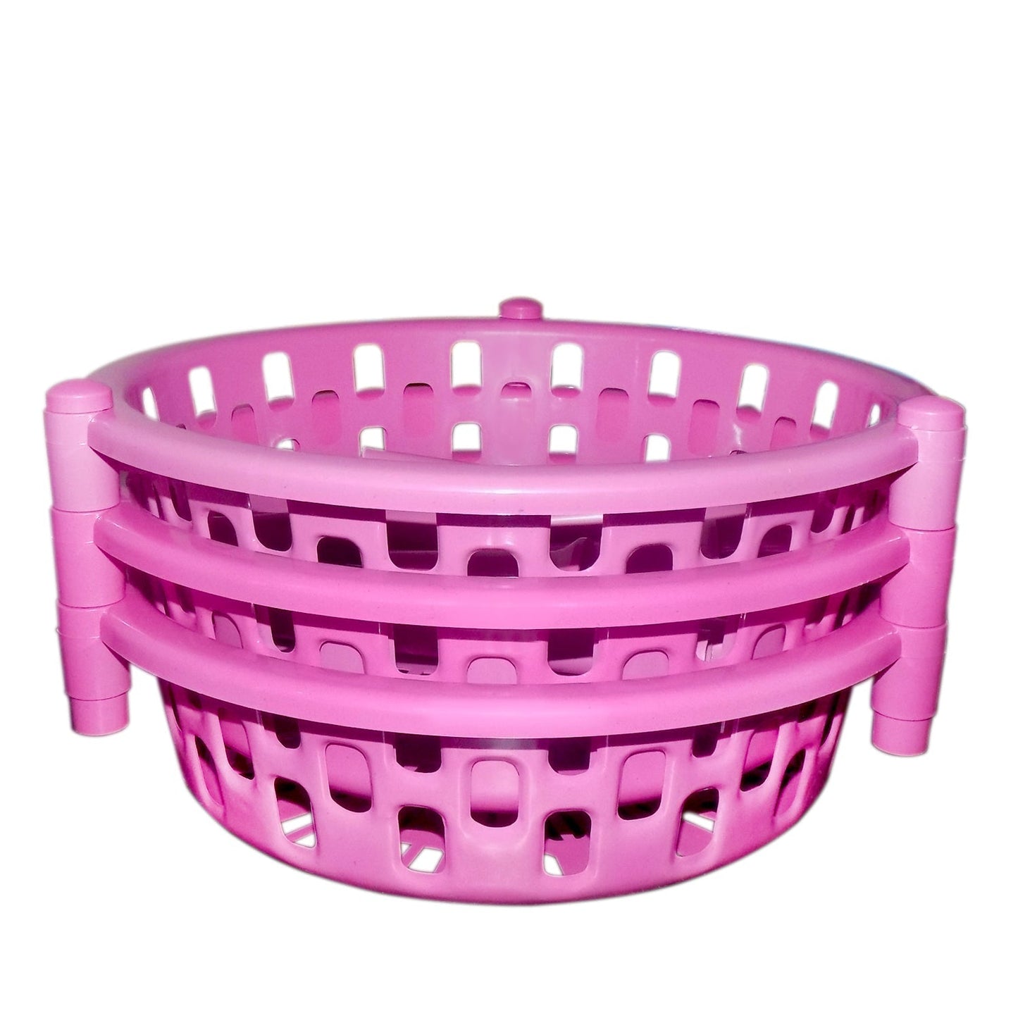 Round Multipurpose Plastic Storage Rack Organiser - Springkart 