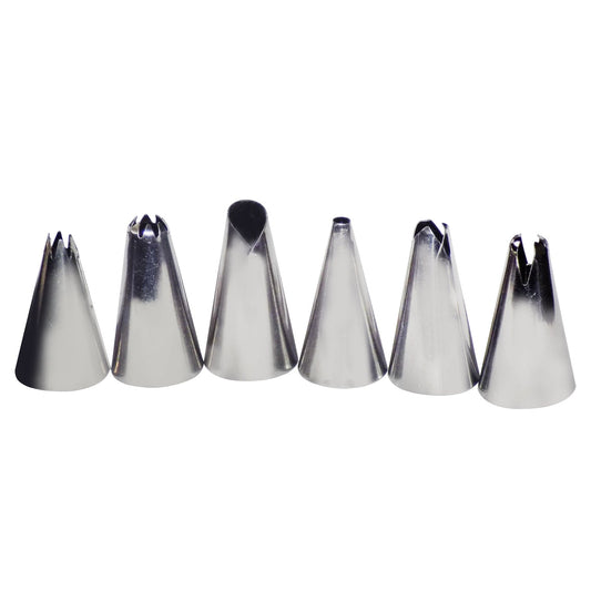 Cake Decorating Stainless Steel Nozzle (6pcs) - Springkart 